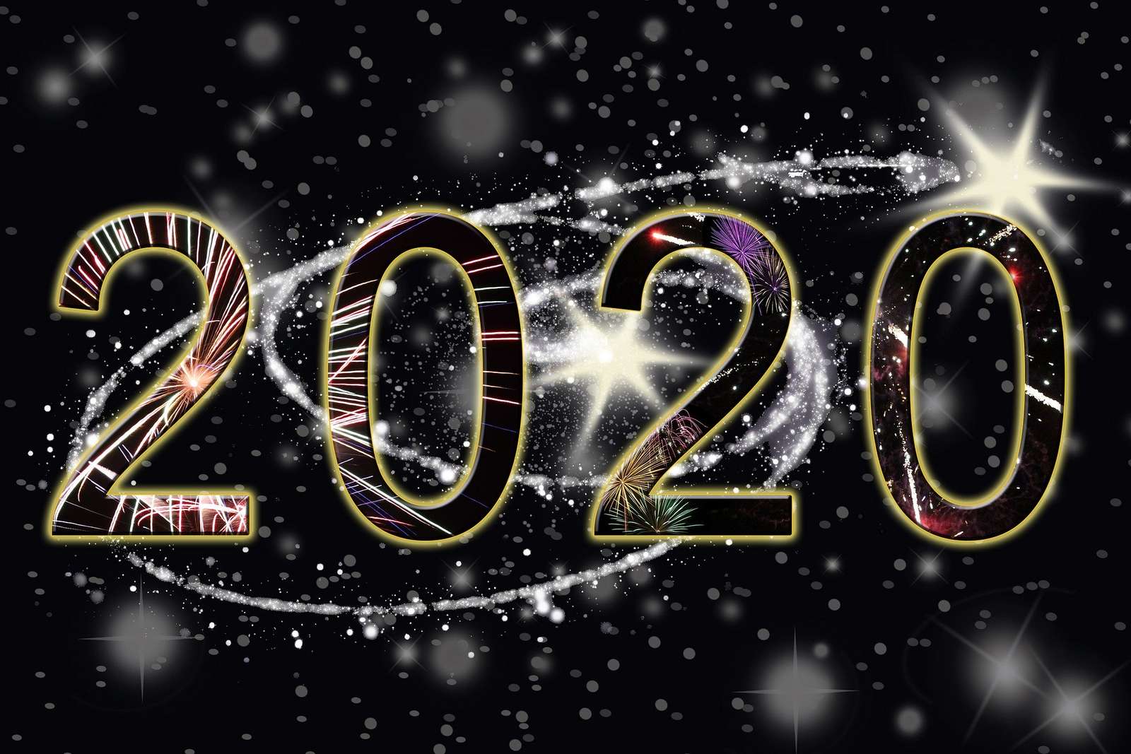 neues Jahr 2020 Puzzle
