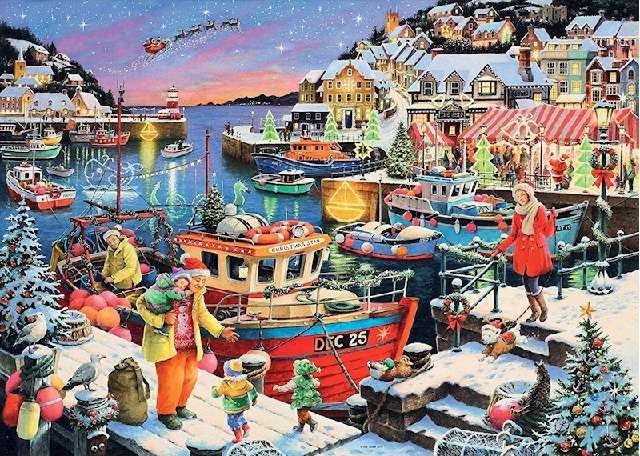 Boże Narodzenie nad morzem. puzzle online