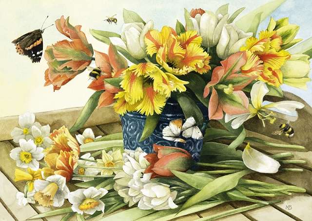 Wiosenne kwiaty. puzzle online