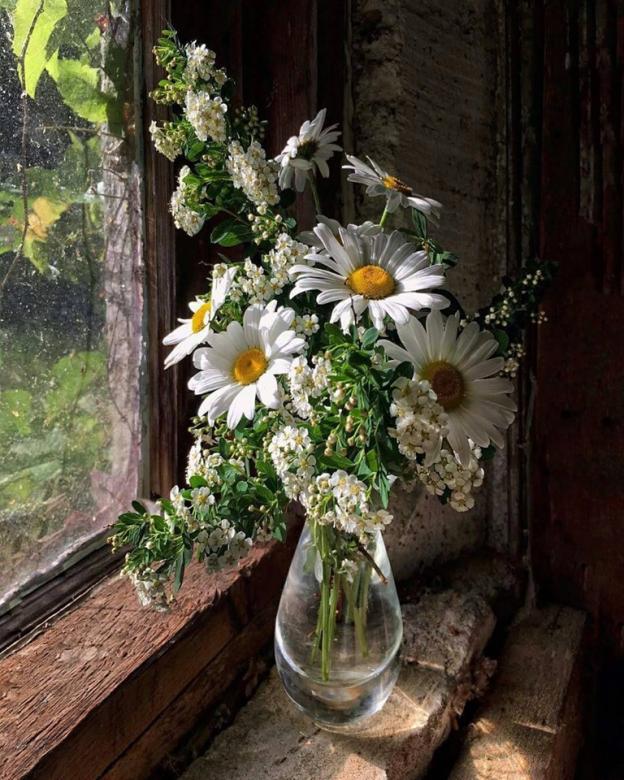 kwiatuszki okno puzzle online