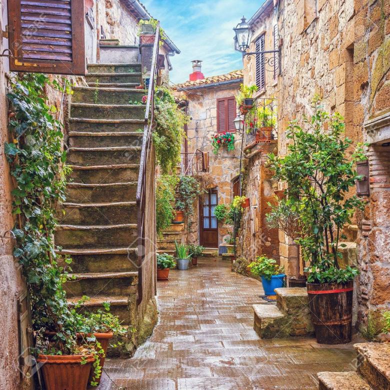 Urocza włoska uliczka w Toskanii puzzle online