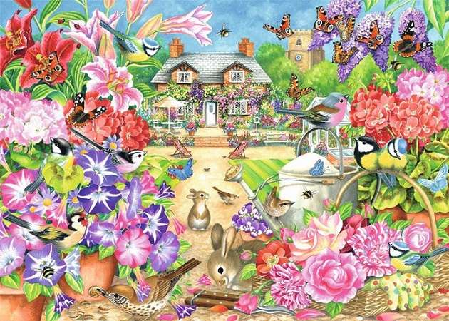 W kolorowym ogrodzie. puzzle online