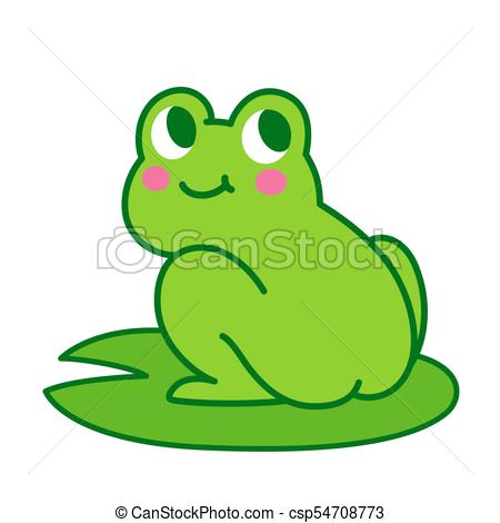 Mała zielona słodka żabka puzzle online