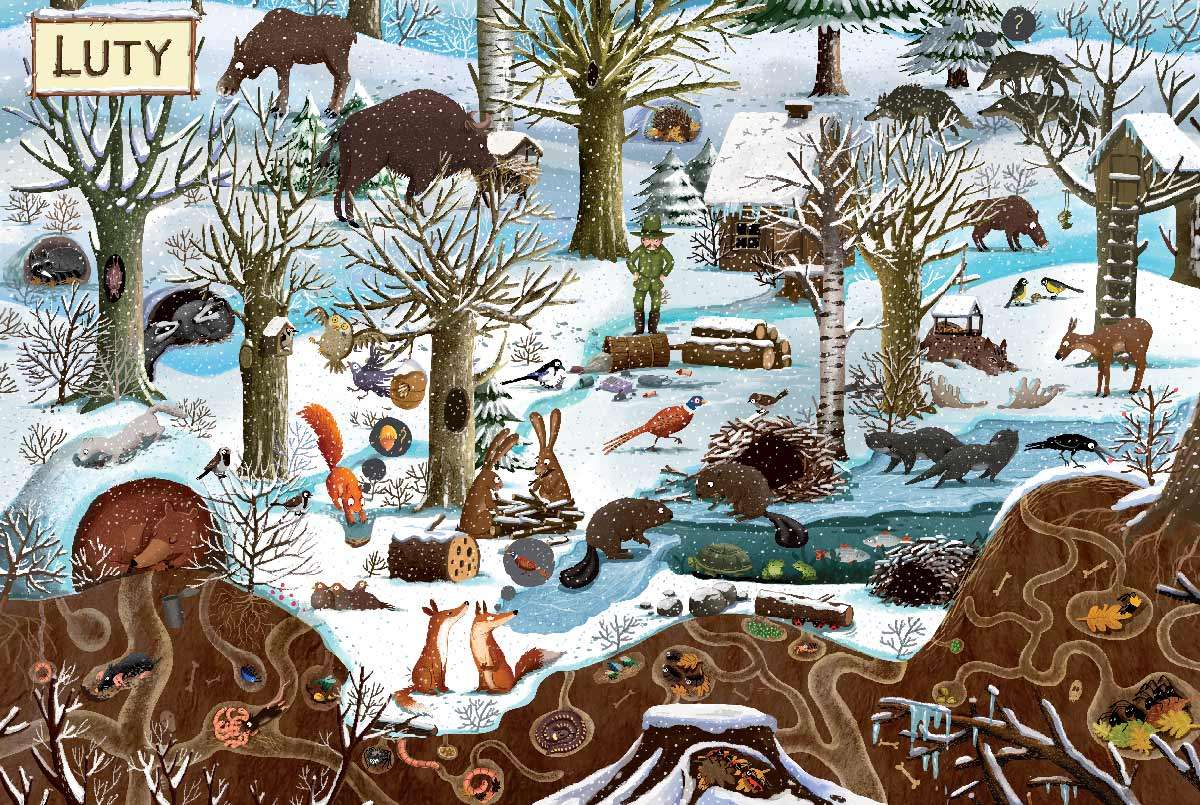 Zima v lese. online puzzle