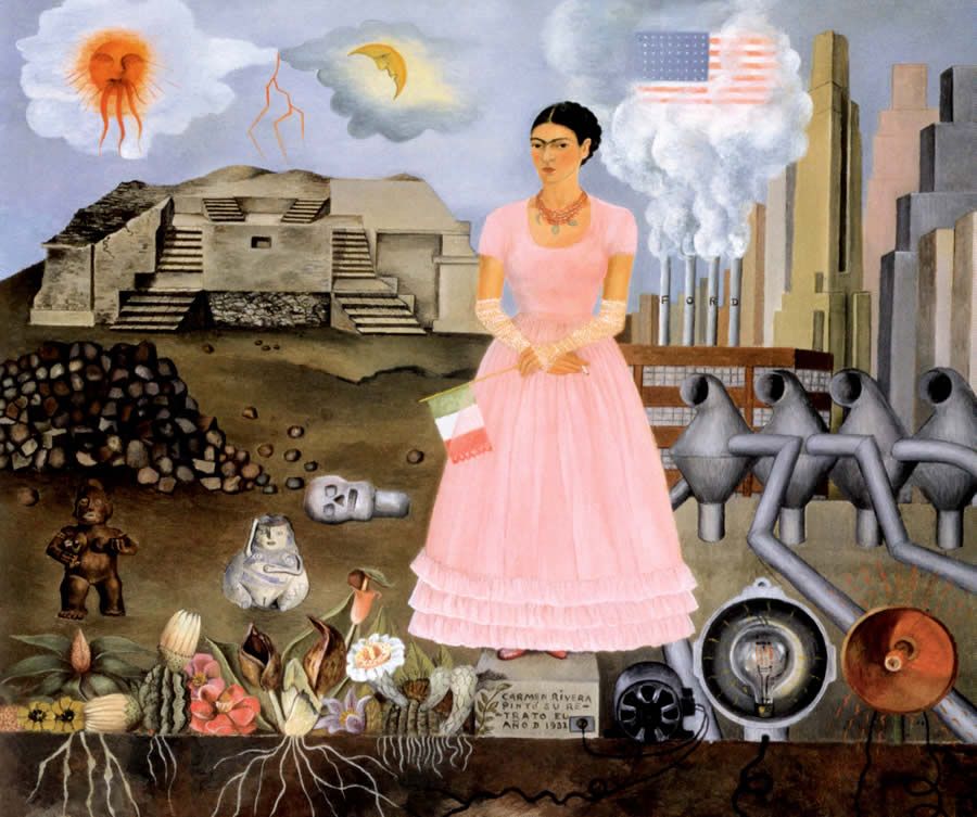Autorretrato en la frontera - Frida Kahlo (1932) puzzle online