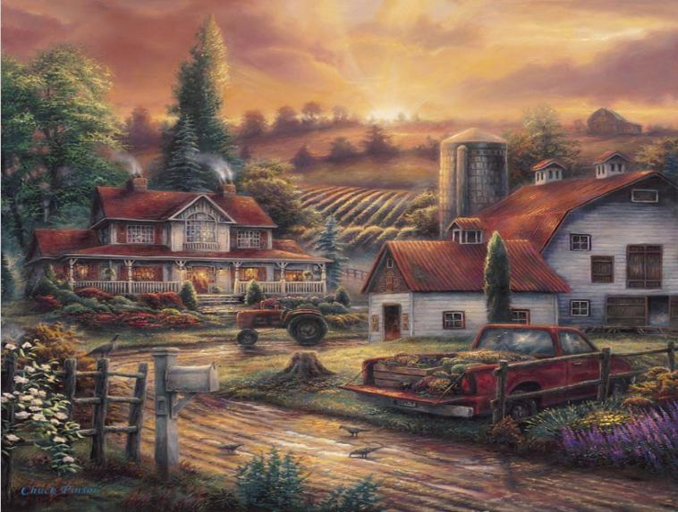 Rural landscape. puzzle