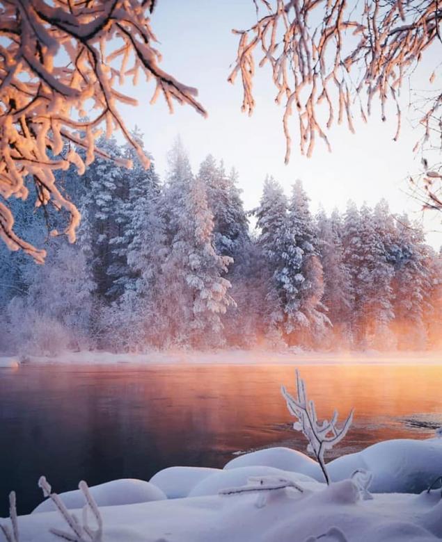 Magiczny krajobraz Finlandii. puzzle online