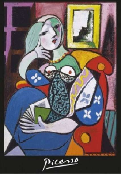 Picasso: Kobieta z książką. puzzle online