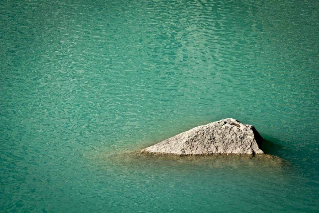 Rock in a Glacier Lake at puzzle online