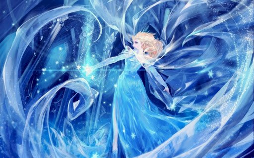 Elsa korzysta ze swojej magii puzzle online