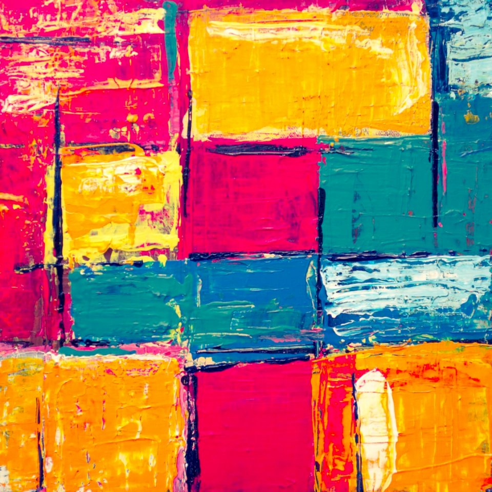 Malarstwo abstrakcyjne kwadratowe puzzle online