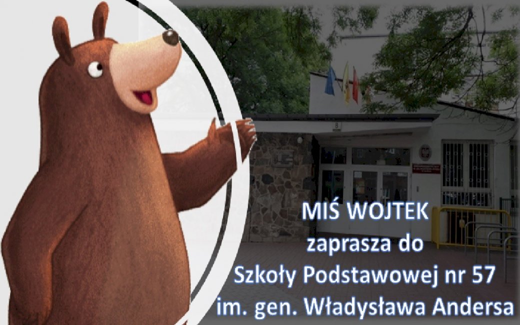 Miś Wojtek zaprasza do SP57 puzzle online