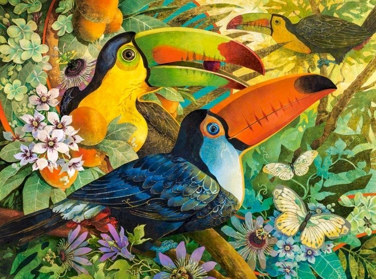 Ptaki: Tukany. puzzle online