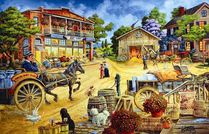 American town. jigsaw puzzle