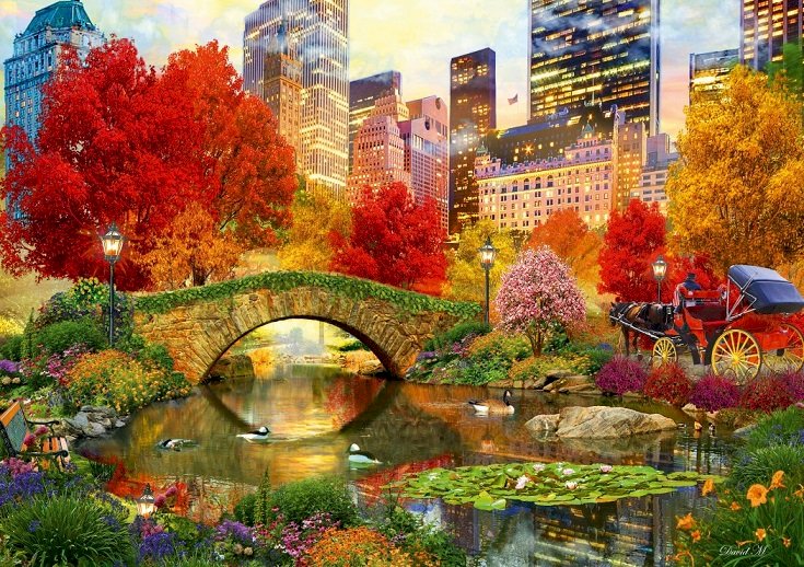 Central Park jesienią. puzzle online