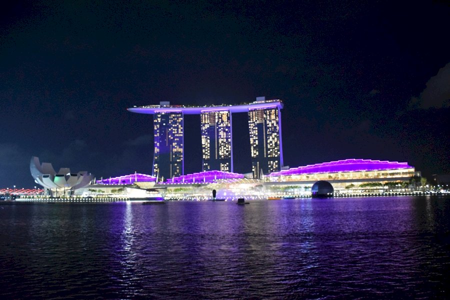 Singapura à noite 2020 quebra-cabeça
