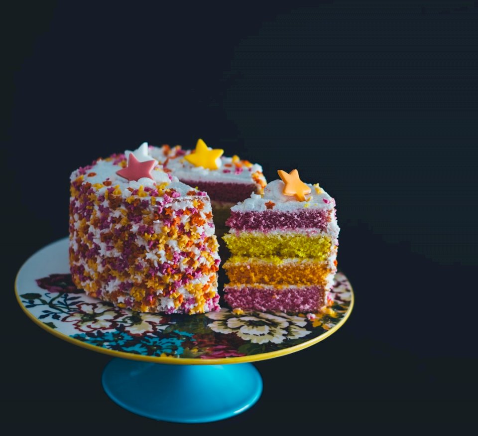 Kolorowe ciasto puzzle online