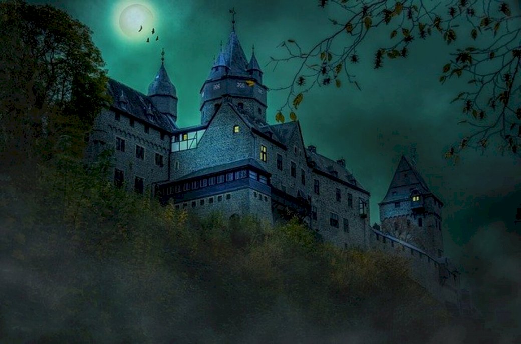 otręby zamek Transylwanii w nocy puzzle online