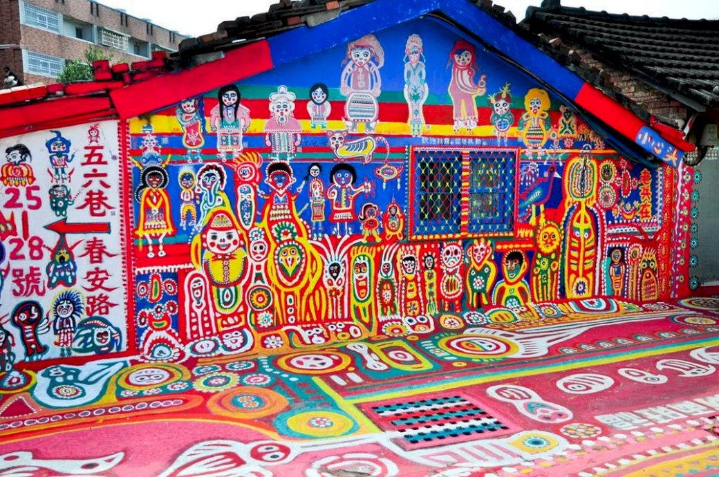 Tajwan, kolorowe domki puzzle online