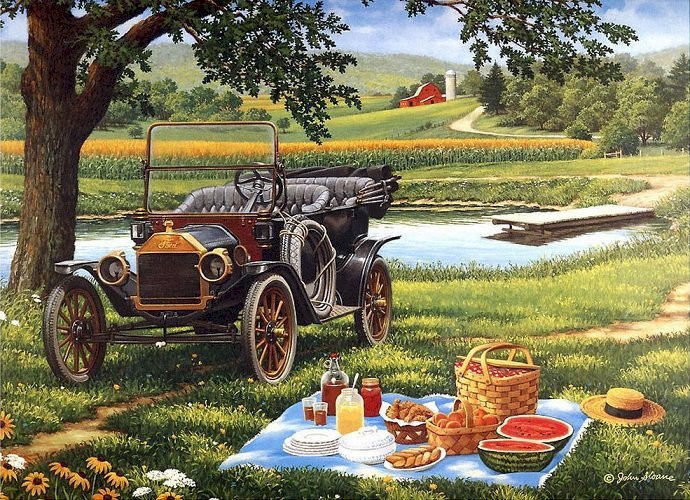 Piknik w lecie. puzzle online