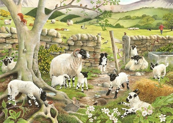 Angielskie owieczki. puzzle online