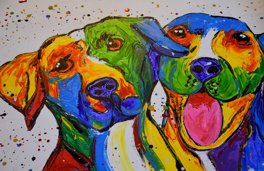 dwa malowane psy (Tajlandia) puzzle online
