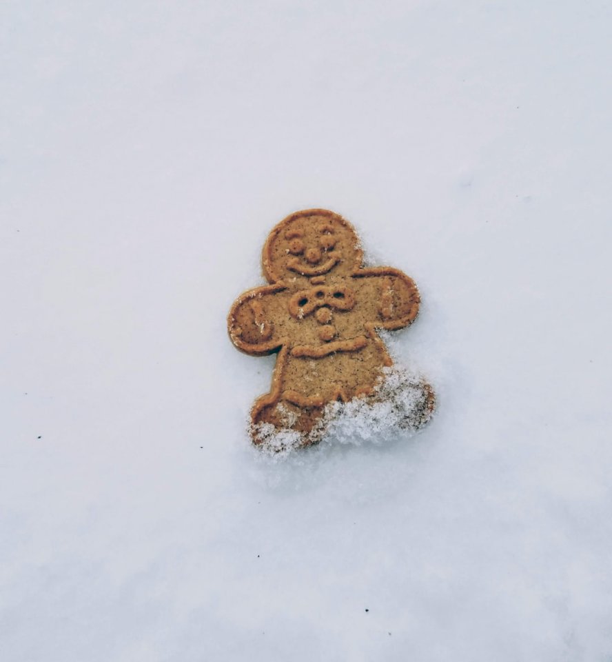 Piernikowy mężczyzna w śniegu puzzle online