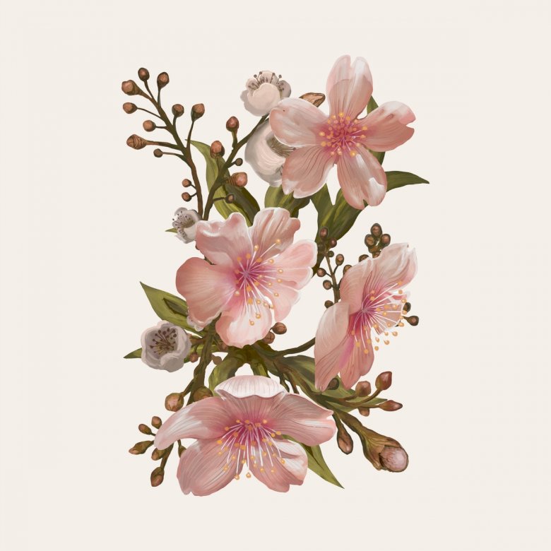 Persika blommar pussel