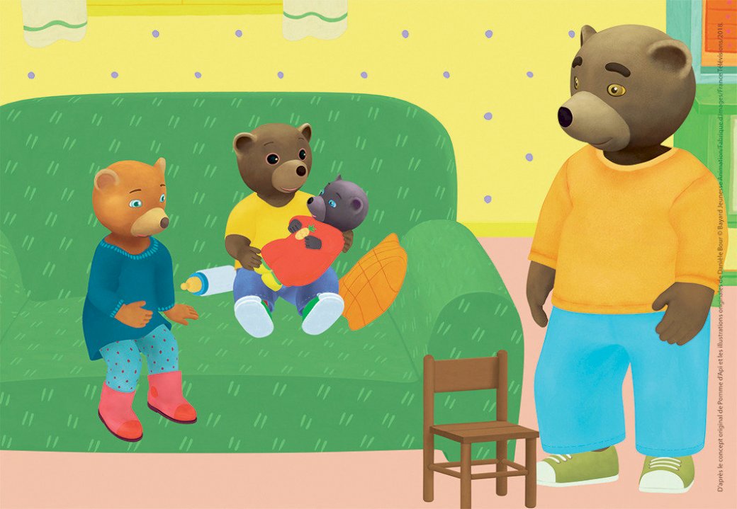 Mały niedźwiedź brunatny i jego przyjaciel na kana puzzle online