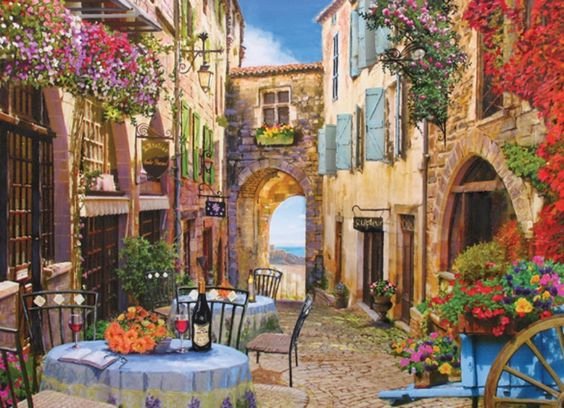 En liten stad i Provence. pussel