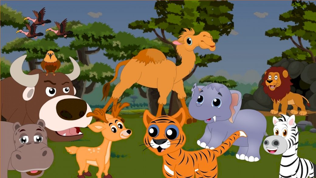 Puzzle Zwierzęta sawanny i dżungli puzzle online
