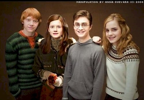 Harry, Ginny, Ron i Hermiona puzzle online