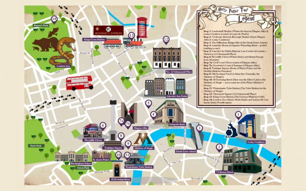 Harry Potter London Map puzzle online