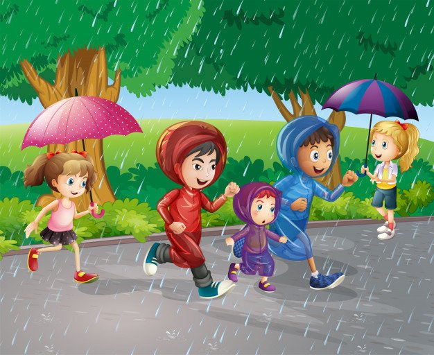 dzieci w deszczu puzzle online
