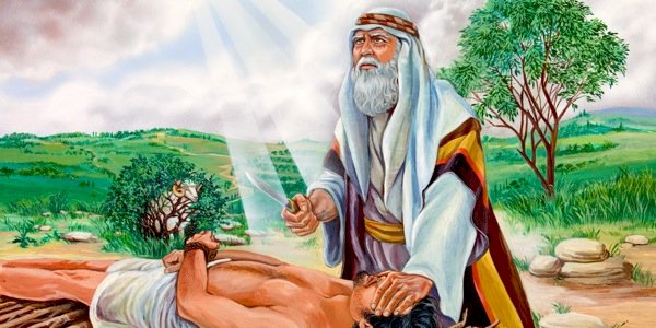 Scena biblijna Abrahama puzzle online
