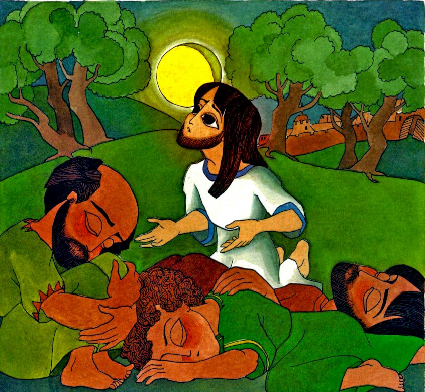 Jezus modli się w ogrodzie Getsemani puzzle online