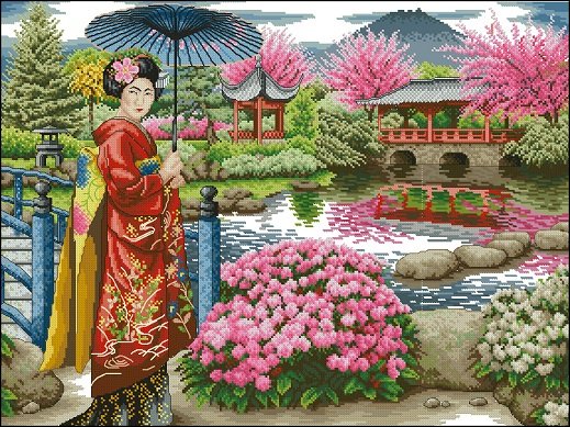 W japońskim ogrodzie. puzzle online