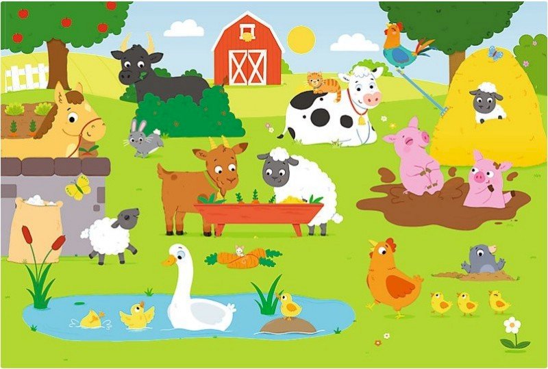 Zwierzęta na wsi puzzle