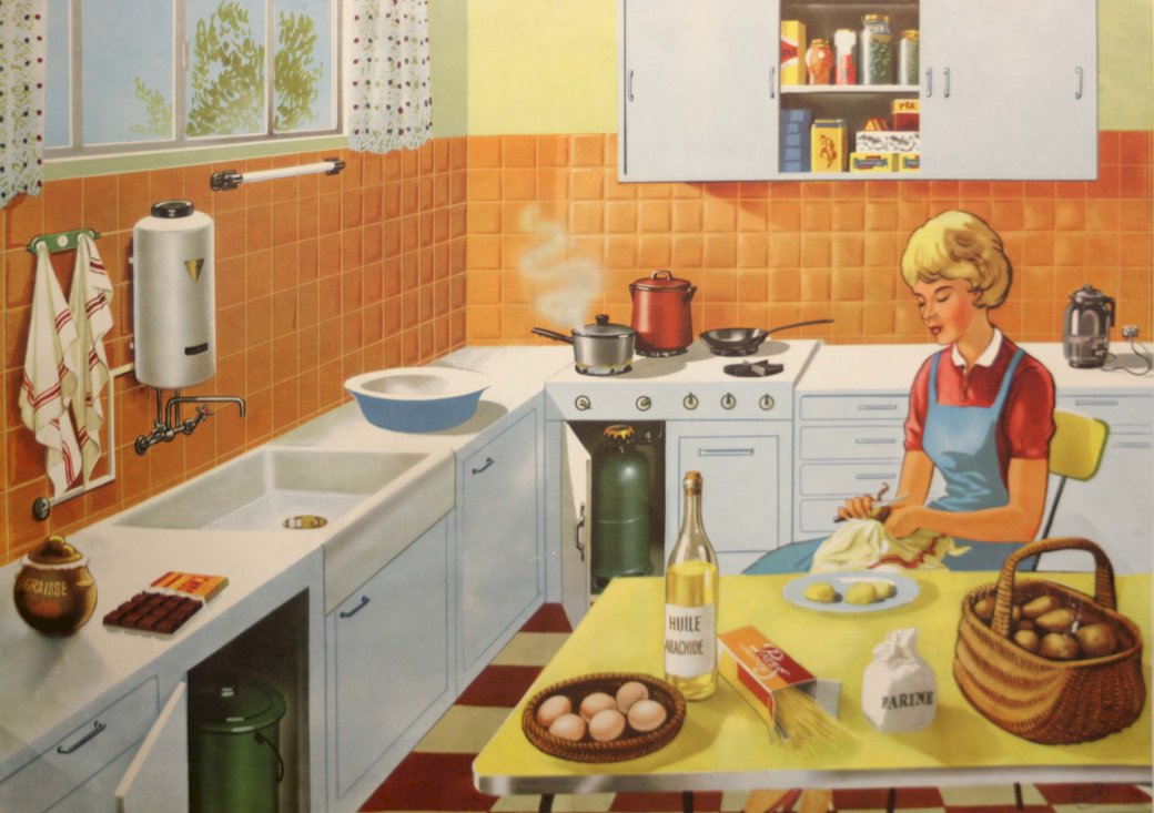 Kuchnia z lat 60 puzzle online