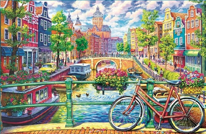 Malowany Amsterdam. puzzle online
