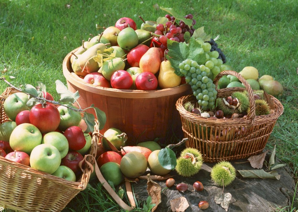 Owoce,koszyki puzzle online