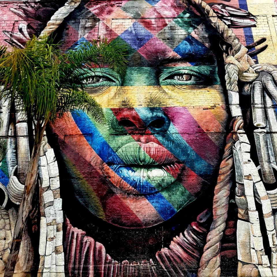 Portret ściany graffiti w środku puzzle online