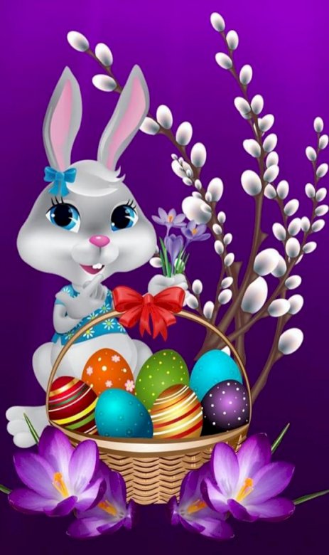 Wielkanoc koszyczek święta zajączek :) :) :) puzzle online