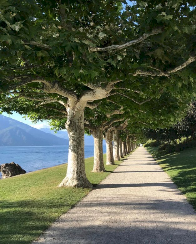 Bajkowa dróżka nad jeziorem Como we Włoszech puzzle online