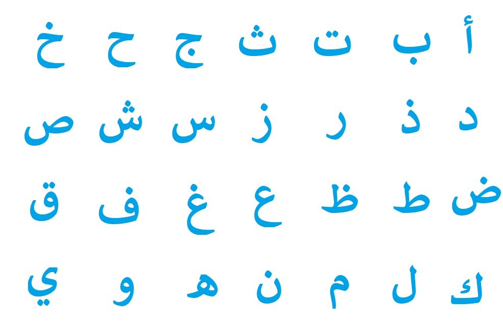 Alfabet arabski puzzle online