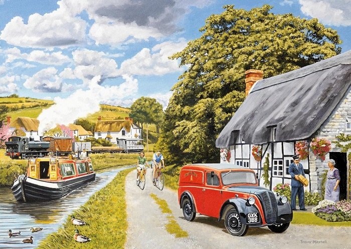 A hut by the river. jigsaw puzzle