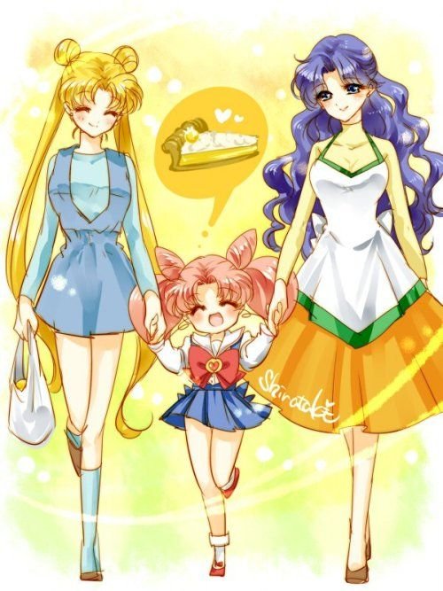 Sailor moon - Tsukino family puzzle online