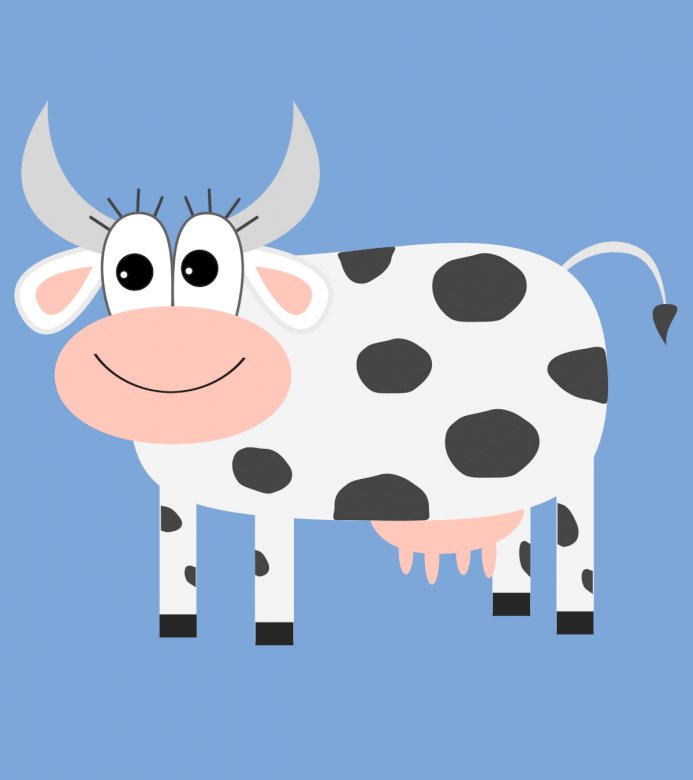krowa. zwierzęta hodowlane puzzle online