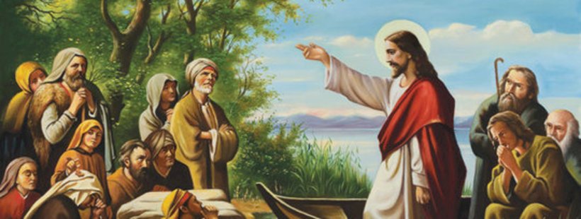 Jezus naucza z łodzi puzzle online