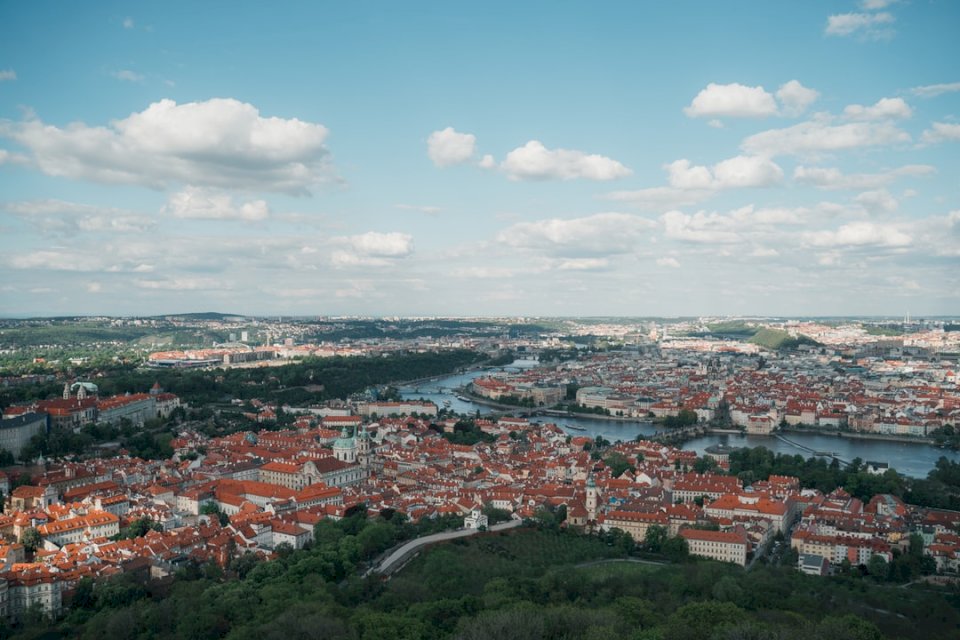 Widok na miasto Praga przy ul puzzle online